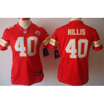 Nike Kansas City Chiefs #40 Peyton Hillis Red Limited Womens Jersey