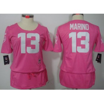 Nike Miami Dolphins #13 Dan Marino Breast Cancer Awareness Pink Womens Jersey