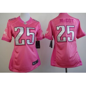 Nike Philadelphia Eagles #25 LeSean McCoy Pink Love Womens Jersey