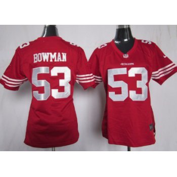 Nike San Francisco 49ers #53 Navorro Bowman Red Game Womens Jersey