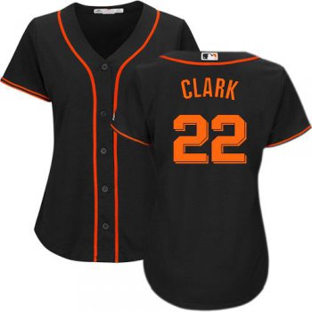Giants #22 Will Clark Black Alternate Women's Stitched Baseball Jersey