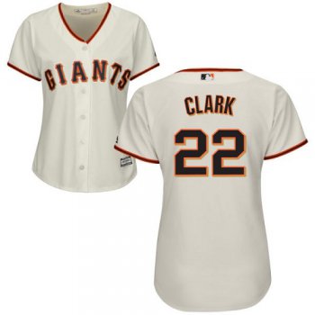 Giants #22 Will Clark Cream Home Women's Stitched Baseball Jersey
