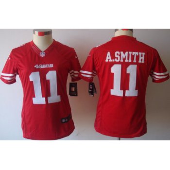 Nike San Francisco 49ers #11 Alex Smith Red Limited Womens Jersey
