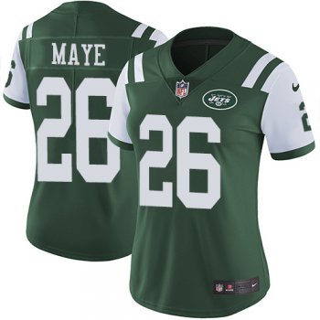 Women's Nike Jets #26 Marcus Maye Green Team Color Stitched NFL Vapor Untouchable Limited Jersey