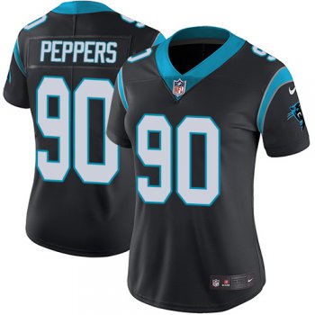 Women's Nike Panthers #90 Julius Peppers Black Team Color Stitched NFL Vapor Untouchable Limited Jersey