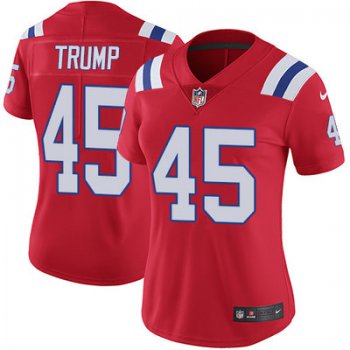 Women's Nike Patriots #45 Donald Trump Red Alternate Stitched NFL Vapor Untouchable Limited Jersey