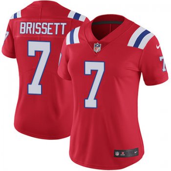 Women's Nike Patriots #7 Jacoby Brissett Red Alternate Stitched NFL Vapor Untouchable Limited Jersey