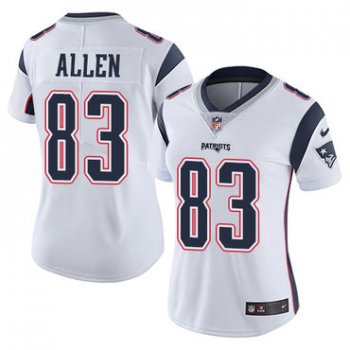 Women's Nike Patriots #83 Dwayne Allen White Stitched NFL Vapor Untouchable Limited Jersey