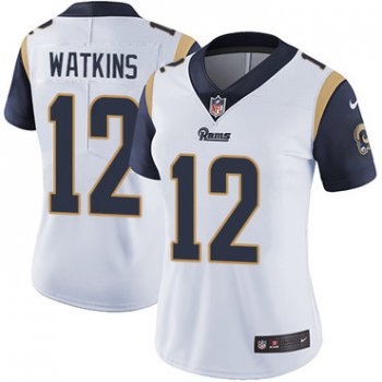 Women's Nike Rams #12 Sammy Watkins White Stitched NFL Vapor Untouchable Limited Jersey
