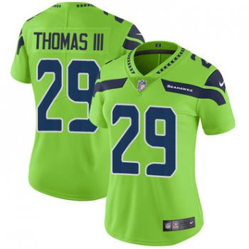 Women's Nike Seahawks #29 Earl Thomas III Green Stitched NFL Limited Rush Jersey