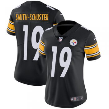 Women's Nike Steelers #19 JuJu Smith-Schuster Black Team Color Stitched NFL Vapor Untouchable Limited Jersey