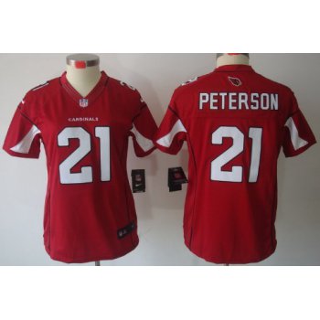Nike Arizona Cardinals #21 Patrick Peterson Red Limited Womens Jersey
