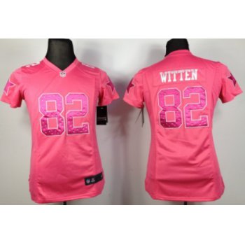 Nike Dallas Cowboys #82 Jason Witten Pink Sweetheart Diamond Womens Jersey