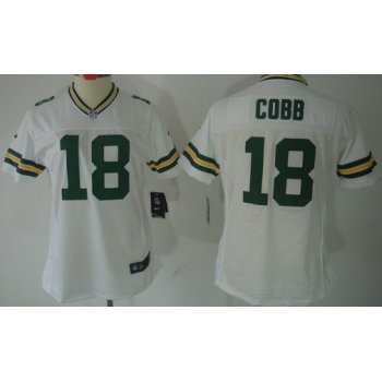 Nike Green Bay Packers #18 Randall Cobb White Limited Womens Jersey