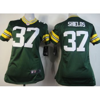 Nike Green Bay Packers #37 Sam Shields Green Game Womens Jersey