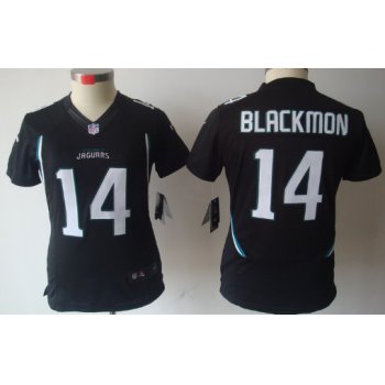 Nike Jacksonville Jaguars #14 Justin Blackmon Black Limited Womens Jersey