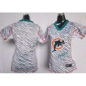Nike Miami Dolphins Blank 2012 Womens Zebra Fashion Jersey