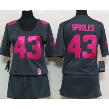 Nike New Orleans Saints #43 Darren Sproles Breast Cancer Awareness Gray Womens Jersey