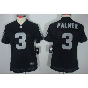 Nike Oakland Raiders #3 Carson Palmer Black Limited Womens Jersey