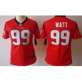 Nike Houston Texans #99 J.J. Watt Red Limited Womens Jersey