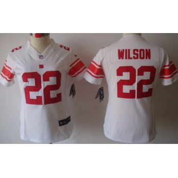 Nike New York Giants #22 David Wilson White Limited Womens Jersey