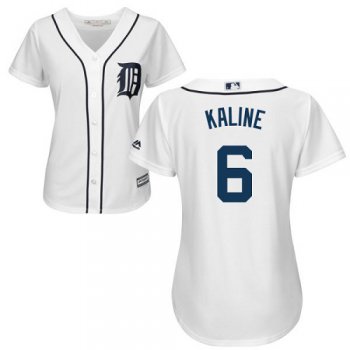 Tigers #6 Al Kaline White Home Women's Stitched Baseball Jersey