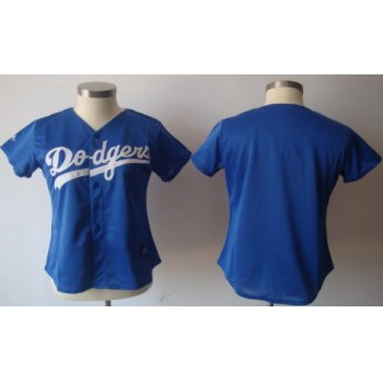 Los Angeles Dodgers Blank Blue Womens Jersey