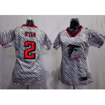 Nike Atlanta Falcons #2 Matt Ryan 2012 Womens Zebra Fashion Jersey