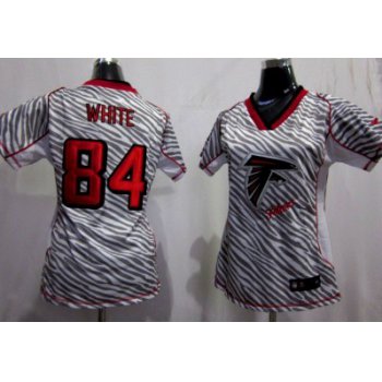 Nike Atlanta Falcons #84 Roddy White 2012 Womens Zebra Fashion Jersey