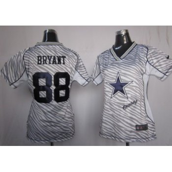Nike Dallas Cowboys #88 Dez Bryant 2012 Womens Zebra Fashion Jersey