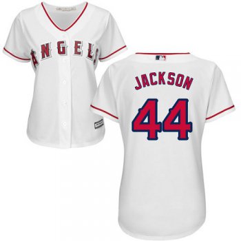 Angels #44 Reggie Jackson White Home Women's Stitched Baseball Jersey