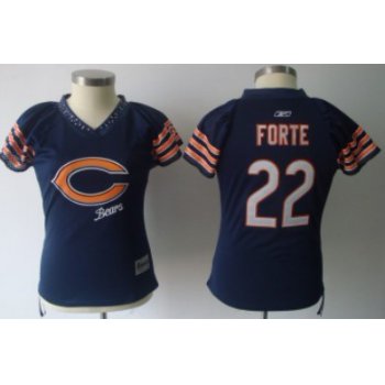 Chicago Bears #22 Matt Forte 2011 Blue Womens Field Flirt Fashion Jersey