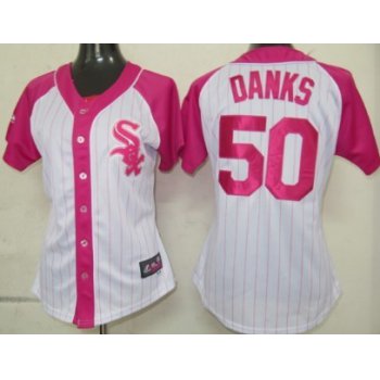 Chicago White Sox #50 John Danks 2012 Fashion Womens by Majestic Athletic Jersey