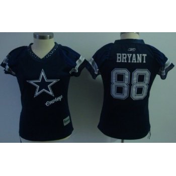 Dallas Cowboys #88 Dez Bryant 2011 Blue Womens Field Flirt Fashion Jersey