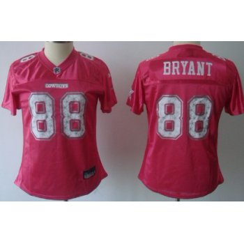 Dallas Cowboys #88 Dez Bryant Pink Star Struck Fashion Womens Jersey