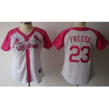 St. Louis Cardinals #23 David Freese 2012 Fashion Womens by Majestic Athletic Jersey