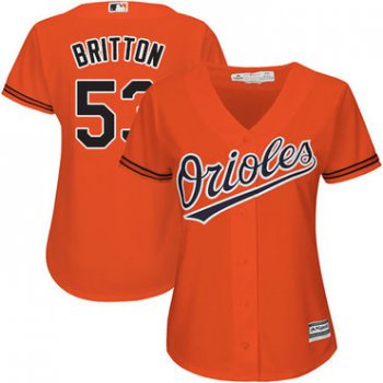 Orioles #53 Zach Britton Orange Alternate Women's Stitched Baseball Jersey