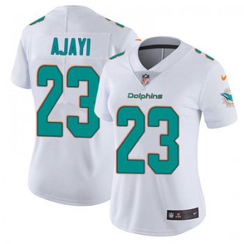 Women's Nike Dolphins #23 Jay Ajayi White Stitched NFL Vapor Untouchable Limited Jersey