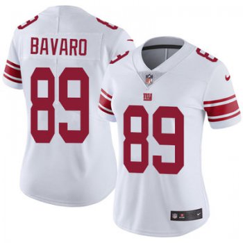 Women's Nike Giants #89 Mark Bavaro White Stitched NFL Vapor Untouchable Limited Jersey