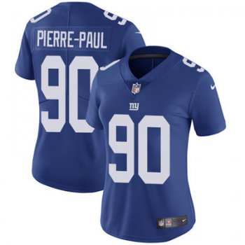 Women's Nike Giants #90 Jason Pierre-Paul Royal Blue Team Color Stitched NFL Vapor Untouchable Limited Jersey