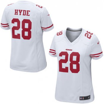 Women's San Francisco 49ers Carlos Hyde Nike White Game Jersey