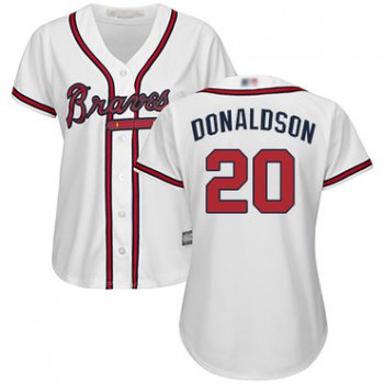 Braves #20 Josh Donaldson White Home Women's Stitched Baseball Jersey