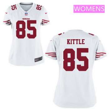 Women's 2017 NFL Draft San Francisco 49ers #85 George Kittle White Road Stitched NFL Nike Game Jersey