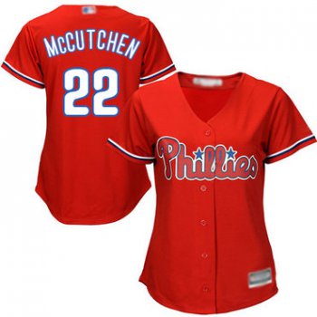 Philadelphia Phillies #22 Andrew McCutchen Red Alternate Women's Stitched Baseball Jersey