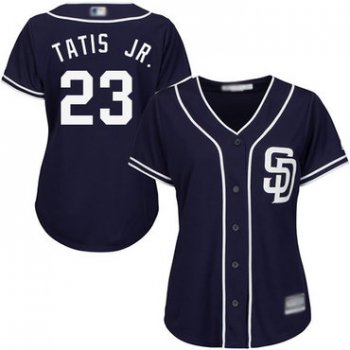 San Diego Padres #23 Fernando Tatis Jr. Navy Blue Alternate Women's Stitched Baseball Jersey