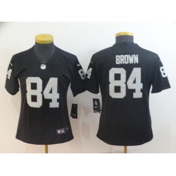 Women Oakland Raiders #84 Antonio Brown Black Vapor Untouchable Limited Jersey