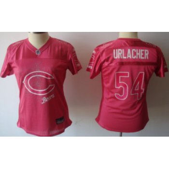 Chicago Bears #54 Brian Urlacher Pink Fem Fan Womens Jersey