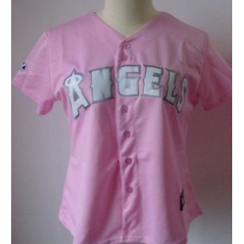 LA Angels of Anaheim #27 Vladimir Guerrero Pink Womens Jersey