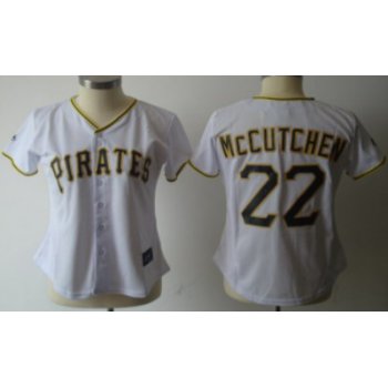 Pittsburgh Pirates #22 McCutchen White With Black Womens Jersey