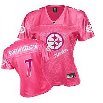 Pittsburgh Steelers #7 Ben Roethlisberger Pink Fem Fan Womens Jersey